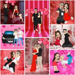 Tablou Cartoon Ziua Indragostitilor