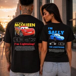 Set 2 tricouri cuplu McQueen and Sally