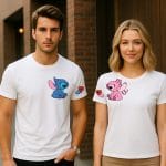 Set 2 tricouri cuplu STITCH