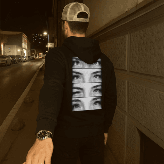Hanorac Personalizat cu Ochii Iubitei negru