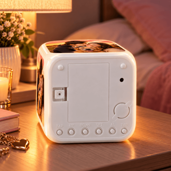Ceasul Magic – Personalizat cu 3 Fotografii și Lumină LED