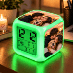 Ceasul Magic – Personalizat cu 3 Fotografii și Lumină LED