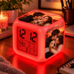Ceasul Magic – Personalizat cu 3 Fotografii și Lumină LED