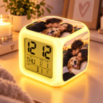Ceasul Magic – Personalizat cu 3 Fotografii și Lumină LED