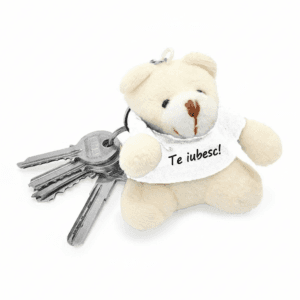 Breloc Ursulet Personalizat cu Poza Text