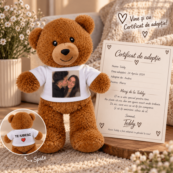 Ursulet Teddy Personalizat cu Poza