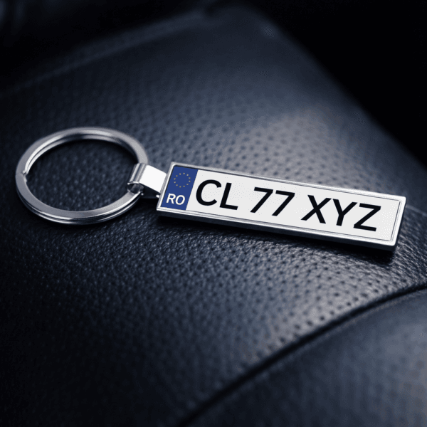 Breloc Număr Auto Personalizat