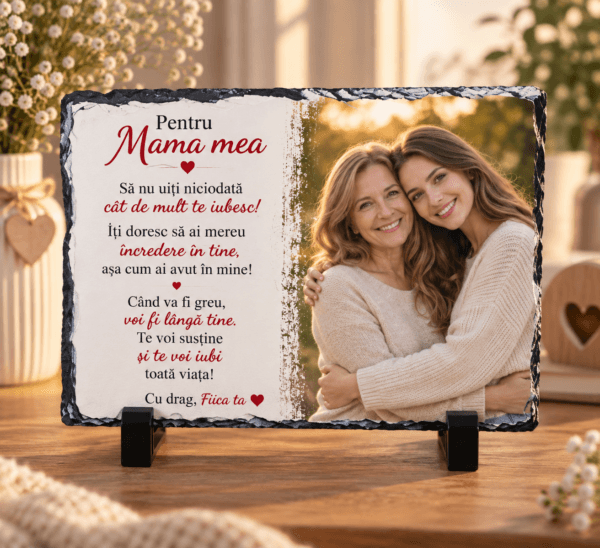 Placa Ardezie Personalizata pentru Mama 15x20
