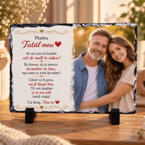 Placa Ardezie Personalizata pentru Tata 15x20