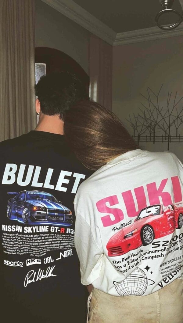 Set 2 tricouri cuplu SUKI & BULLET