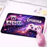 Mouse Pad Roz Personalizat cu Nume