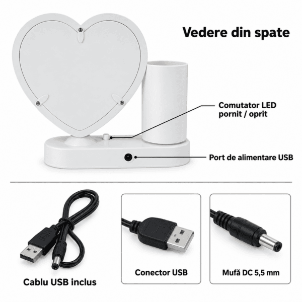 Oglinda Magica Personalizata cu suport de pixuri