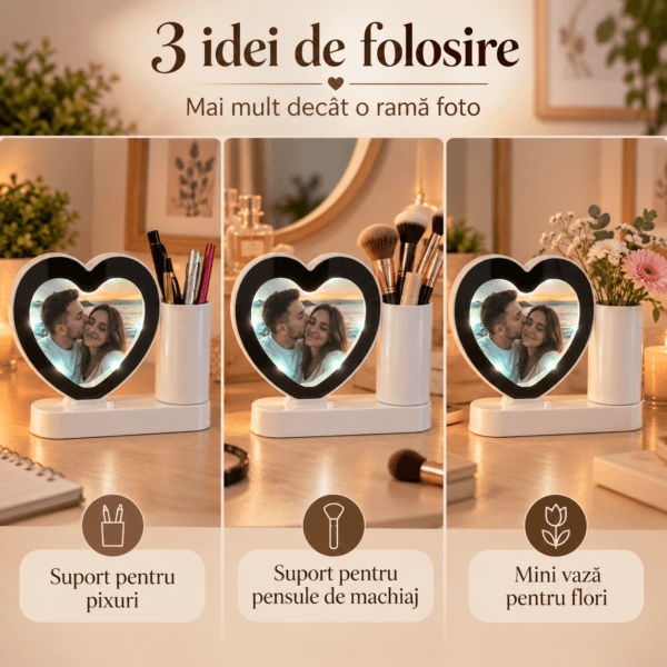 Oglinda Magica Personalizata cu suport de pixuri