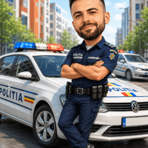 Tablou Caricatura Polițist