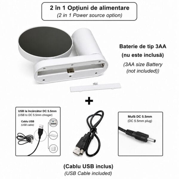 Oglinda Magica Personalizata cu suport de pixuri - ROTUND