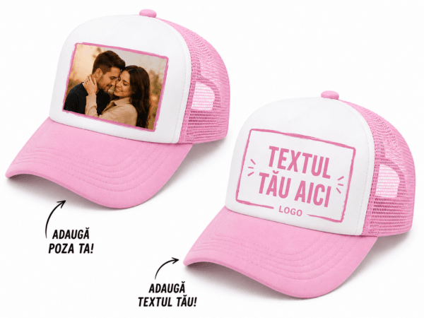 Sapca roz Personalizata cu Poza / Text