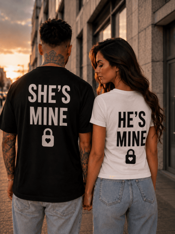 Set 2 tricouriCuplu She’s Mine & He’s Mine
