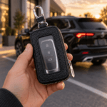 Set Auto Negru Personalizat, Portofel + Husă Cheie