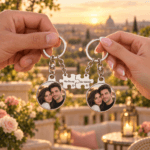 Set 2 Brelocuri Personalizate pentru Cuplu cu Poza