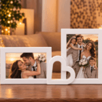 Rama Foto Personalizata Inima cu 2 Poze