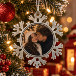 Ornament Fulg de Nea Personalizat cu Poza