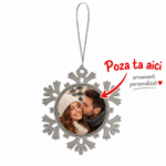 Ornament Fulg de Nea Personalizat cu Poza