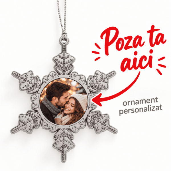 Fulg de Craciun Personalizat cu Fotografie