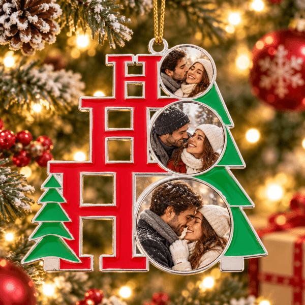 Ornament HO HO HO Personalizat cu Fotografii