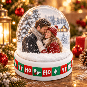 Glob de Zăpadă LED Personalizat cu Fotografie