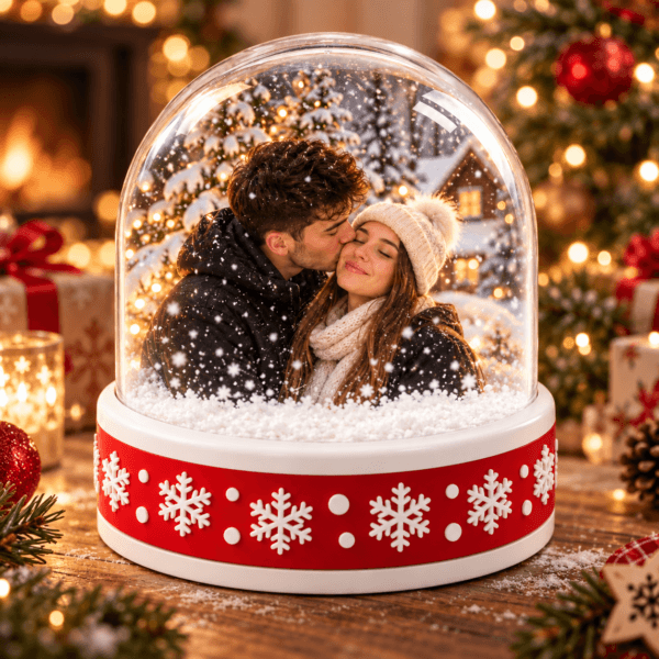 Glob de Zăpadă V2 LED Personalizat cu Fotografie