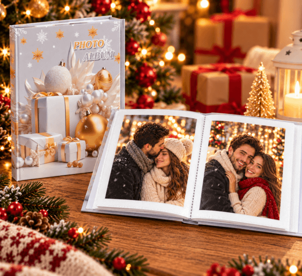 Album Foto Personalizat de Crăciun cu 20 Fotografii Incluse
