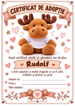 Renul Rudolf Personalizat cu Poza + Cutie Cadou de Craciun