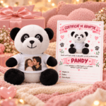 Ursuletul Panda Pandy Personalizat cu Poza